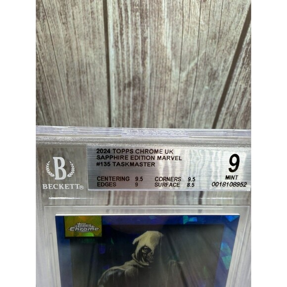 2024 TOPPS CHROME UK SAPPHIRE EDITION MARVEL #135 TASKMASTER BGS Mint 9 - Picture 10 of 10